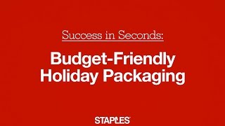 Success in Seconds BudgetFriendly Holiday Packaging [upl. by Anitrak]