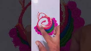 DIV diwali special rangoli idea viralvideo art bts diy status new simple rangoli diwali [upl. by Mloclam]