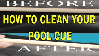 HOW TO CLEAN YOUR CUE IN 90 SECONDS Make your dirty blue pool cue shaft look new in 3 easy steps [upl. by Olracnaig458]