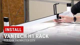 Installing Vantech H1 Crossbar Ladder Rack on RAM ProMaster City [upl. by Estevan]