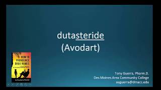 CC How to Pronounce dutasteride Avodart Backbuilding Pharmacology [upl. by Oiciruam290]