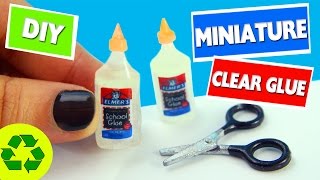 🍼 DIY Miniature Clear Elmers Glue  Really Works  simplekidscrafts [upl. by Sheets]