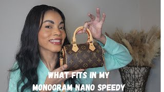 WHAT FITS IN MY MONOGRAM NANO SPEEDY [upl. by Anrahs21]