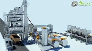 Asphalt batching plant 3D video by Atlas Technologies Pvt Ltd India [upl. by Couture]