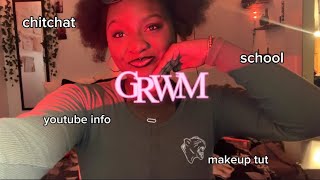 get ready with me   chit chat  makeup tut  yt info  school  etc 🤪  Ajiona Unique [upl. by Frech808]