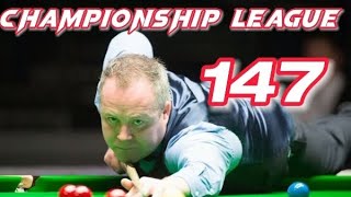 147 BREAK  JOHN HIGGINS  CHAMPIONSHIP LEAGUE 2024 [upl. by Ymmik]