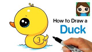 How to Draw a Duck Super Easy and Cute [upl. by Lesley]