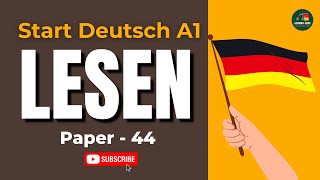 A1 Lesen mit Antworten  Paper  44  Goethe A1 Level Exam Test 2024  GermanAdda [upl. by Nomrah]