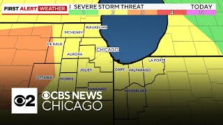 Storms approaching Chicago area with tornado chances possible [upl. by El]