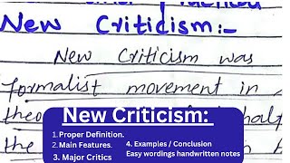 New Criticism  Literary theory in English  what is new Criticism [upl. by Adroj959]