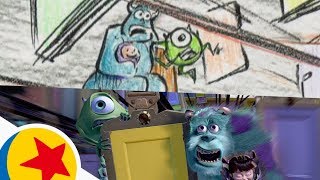 The Door Chase from Monsters Inc  Pixar Side by Side [upl. by Attennot]