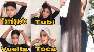 Cabello liso sin calor por mas tiempocon el torniquetetubivuelta o toca [upl. by Ahsitruc]