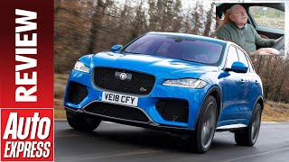 New Jaguar FPace SVR review  is Jags 542bhp SUV better than a Porsche Cayenne Turbo [upl. by Acirtal]