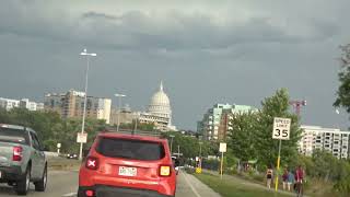 ⛈️🏙️Severe Thunderstorm over the City of Madison Wisconsin [upl. by Siroled]