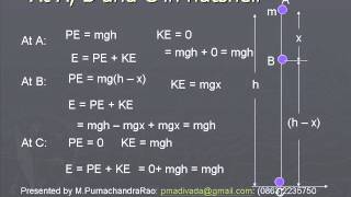 06 06 conservation of energy in case of freely falling body [upl. by Abdul850]