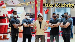 Fake celebrity with bodyguards prank 🔥ശോഭാ mall ഇളക്കി മറിച്ചു🥵  fayizzibrahim [upl. by Haswell587]