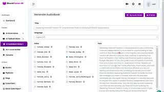 How To Create Audiobook Using AI in Ebook Fusion AI [upl. by Brenan609]