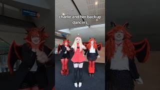 RAZZLEDAZZLE BEST BACKUP DANCERS 🥹💃 ninbeaa gracessocks hazbinhotel cosplay dance comiccon [upl. by Arnst906]