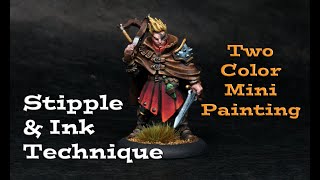 The Stipple amp Ink Wash Technique  Painting Miniatures with Just Two Colors [upl. by Idnew]