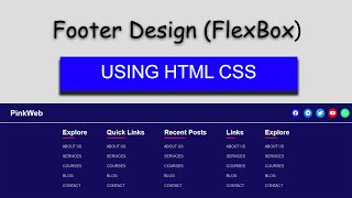 footer design html css  footer design [upl. by Lairea484]