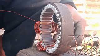 Sportivo Alternator 65 Amps Stator Rewind [upl. by Esilenna]