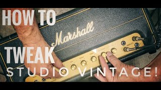 How to Tweak a Marshall Studio Vintage Amp [upl. by Yraccaz]