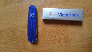 Victorinox Swiss Army Spartan Translucent Pocket Knife Sapphire [upl. by Geaghan]