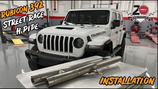 Jeep Wrangler 392 MRT Street Race H Pipe Installation [upl. by Addis]