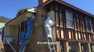 Asbestos Cladding Sheet Removal from Complete House [upl. by Aihsetel]