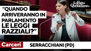 Carceri Serracchiani contro la maggioranza quotQuando arriveranno le leggi razziali in Parlamentoquot [upl. by Llirrehs]