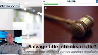 Changing salvage title to clean title is it legal [upl. by Urbani]