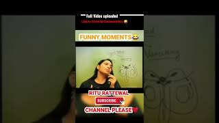 Funniest Video ever 🤣Ritu Rattewal Mam Biology riturattewal reproduction bio neetjeemergecuet [upl. by Chader]