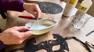 How to make fabric stiffener to stiffen lace sinamay or other materials to make a hat or flowers [upl. by Alphonsa]