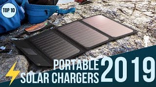 Top 10 Best Portable Solar Chargers of 2019  Best Solar Panel Chargers for Android iPhone Travel [upl. by Lraep130]