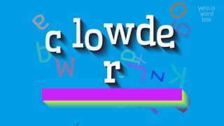 CLOWDER  HOW TO PRONOUNCE CLOWDER clowder [upl. by Arnelle732]