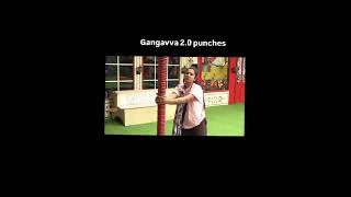 Gangavva 20 punches☠️ boss is back 😅🤣trending gangavva comedy funny biggboss [upl. by Einram]