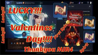 MIR4  MY LUCKY VALENTINES DAY Summon and Combine  THANKS MIR4 [upl. by Ashia757]