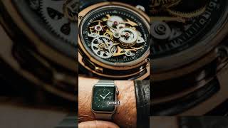 Mechanical clock ⏰ vs smartwatchsautomation old technology clockworks shortsvideo [upl. by Darelle]