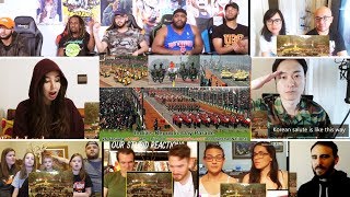 Indian Military March  Republic Day Parade REACTIONS MASHUP [upl. by Krigsman]