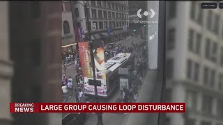 Disturbance in the Loop prompts heavy police presence [upl. by Acirehs]