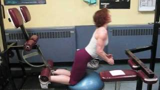 Glute Ham Raises  finally a use for a Bosu ball [upl. by Sharai]