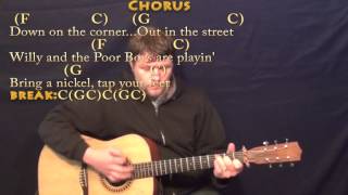 Down on the Corner CCR Strum Guitar Cover Lesson with ChordsLyrics [upl. by Annovaj]