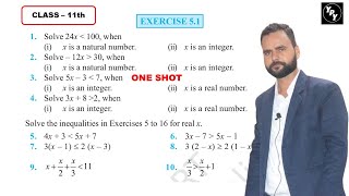 Ncert linear inequalities class 11 solutions  new necert class 11 maths ex 51  By Satendra Sir [upl. by Ainolloppa]