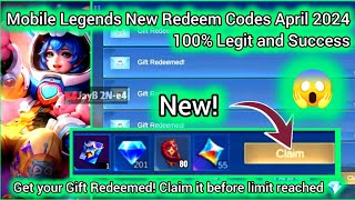 MLBB Redeem Codes April 12 2024  Mobile Legends Diamonds codes Today  Get your gift 🎁💎🎁 Allstar [upl. by Eelyram]