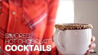 How to Make Smores Hot Chocolate Cocktails  HyVee Seasons [upl. by Arretal804]