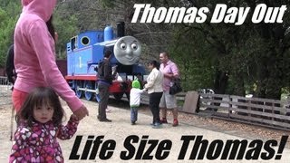 Life Size Thomas the Tank Engine at the Roaring Camp Railroads [upl. by Macmillan212]