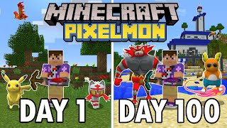 I Spent 100 Days on an ISLAND in Minecraft Pixelmon… This is What Happened  Pokémon in Minecraft [upl. by Jase823]