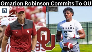 Omarion Robinson Commits To Oklahoma  Oklahoma Football Recruiting News [upl. by Jair51]