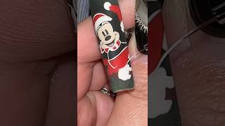 EXQUISITE Mickey and Minnie Christmas Nails ✨🎄😆 [upl. by Jameson860]