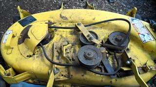 Repairing a John Deere 180 Mower Deck [upl. by Aubarta]